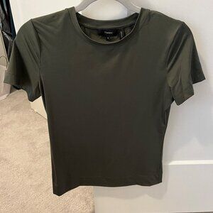 Dark Khaki short sleeved tiny tee size medium by Theory